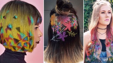 藝術家的特殊染！來自澳洲設計師的「印花染髮」Stenciled Hair