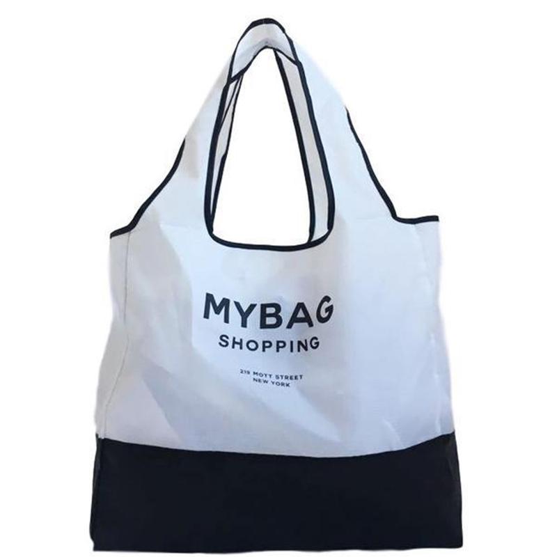 Folding Tote摺疊托特購物袋(4色) 綠+紅白條紋