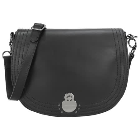 LONGCHAMP CAVALCADE系列皮革斜背包(小/黑)