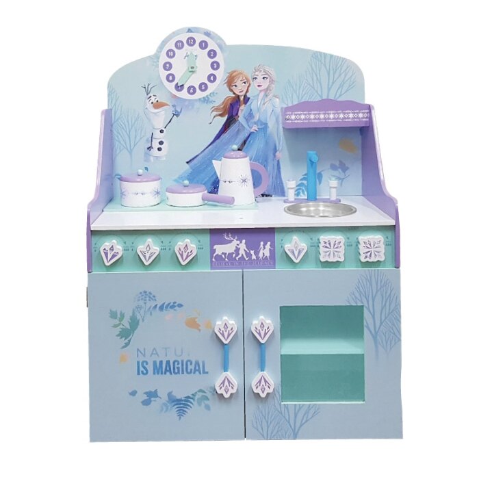 K408 冰雪奇緣木製加大廚房玩具(4件組)【德芳保健藥妝】