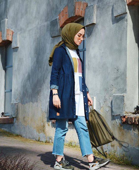 62 Koleksi Model Style Hijab Dengan Jaket Jeans Terbaru