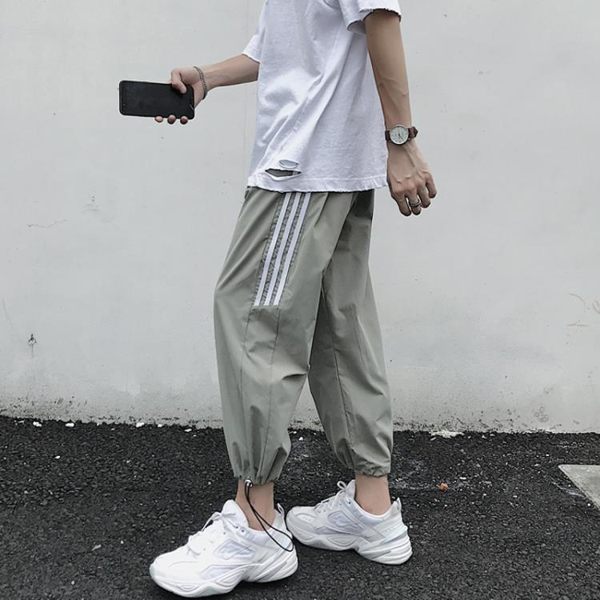 夏季9分褲網紅男生抖音潮牌港風超火cec褲子束腳九分潮流運動 森雅誠品