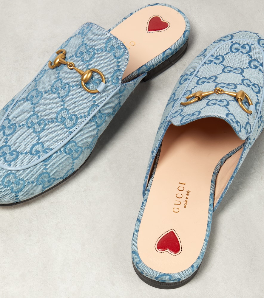 Gucci Princetown GG canvas slippers