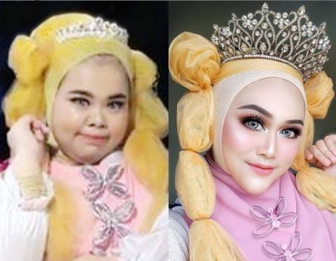 Kreativitas Warganet Tiru Makeup Kekeyi Dalam Video Klip Keke