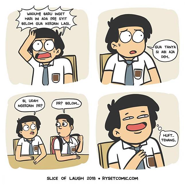  Sekolah Contoh Gambar Komik Pendidikan Yang Mudah Digambar 