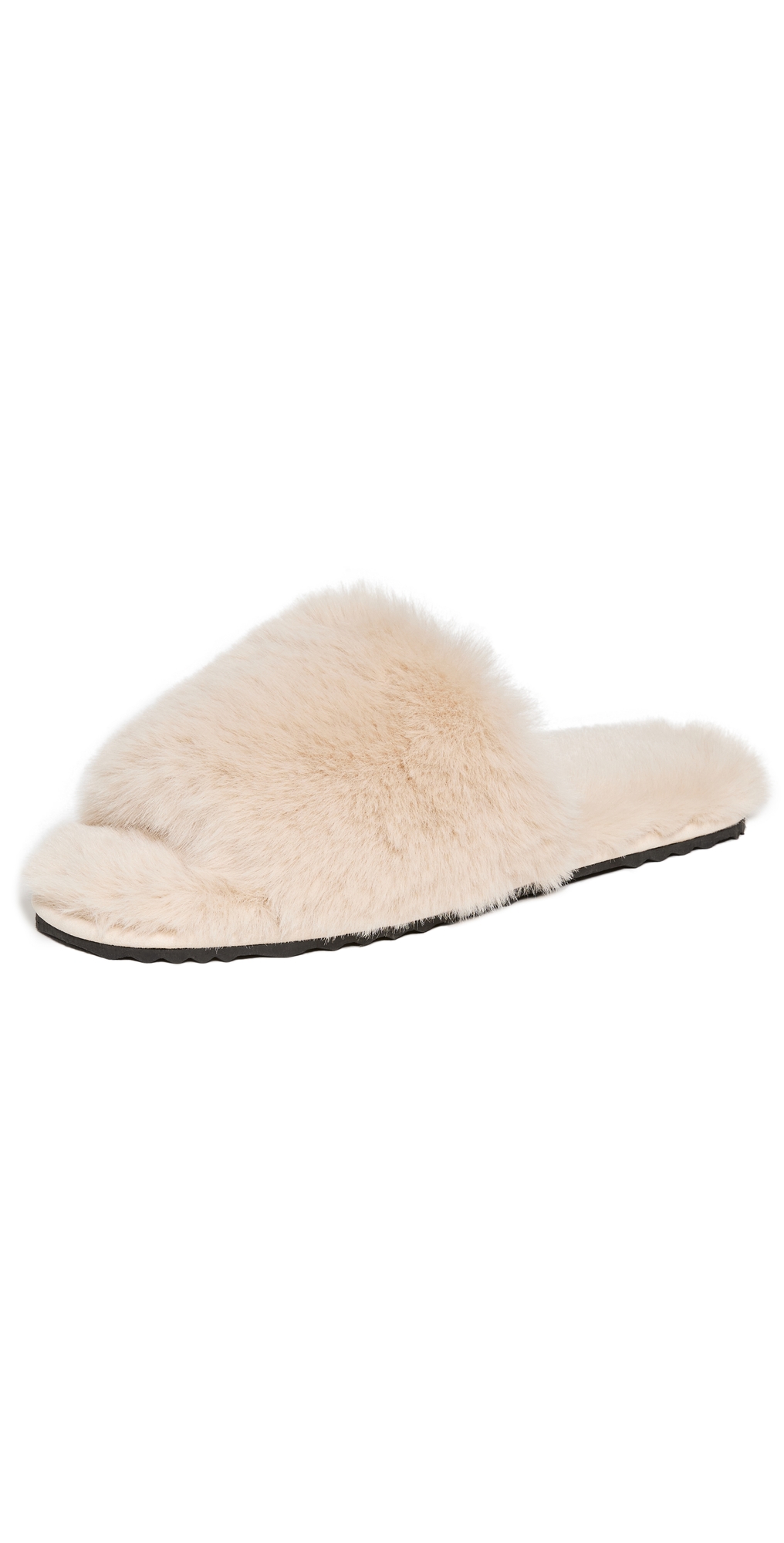 Apparis Diana Faux Fur Slippers Latte 8