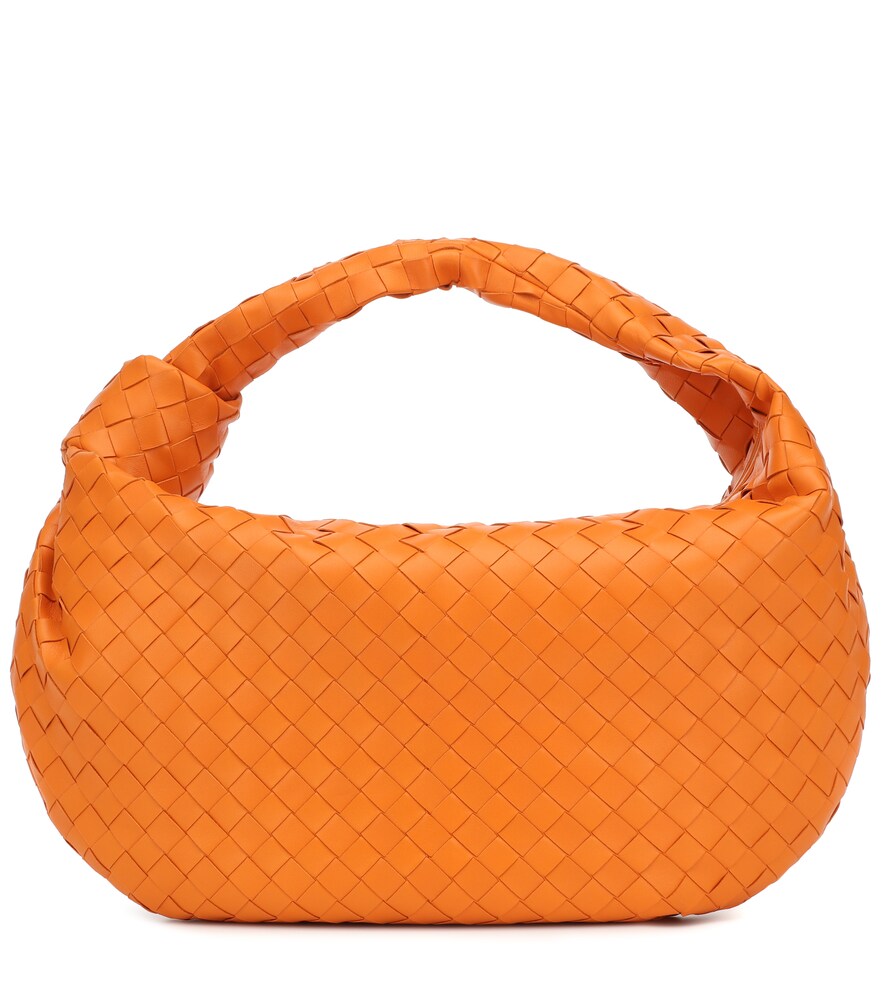 The BV Jodie Small shoulder bag showcases Bottega Veneta's signature hand-woven intrecciato weave, t