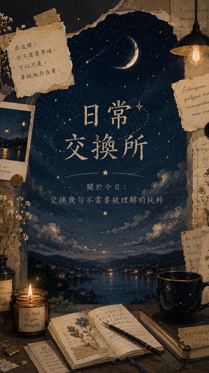 日常交換所· 關於今日：交換幾句不需要被理解的純粹