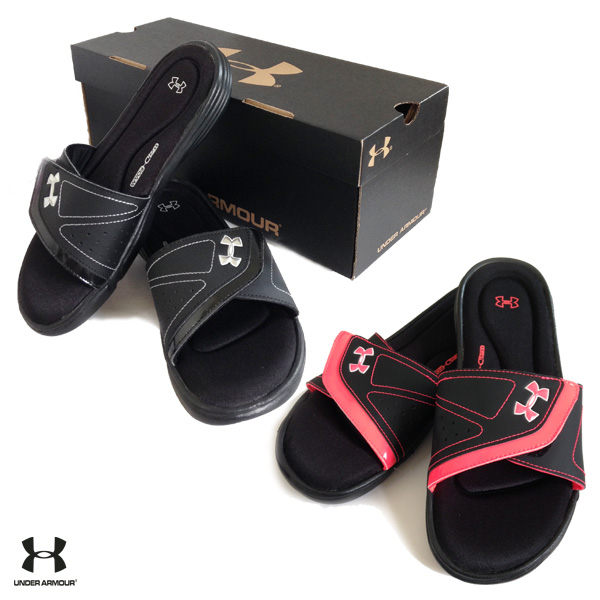 (特價) UA UNDER ARMOUR Sandal系列 Ignite VII 拖鞋1253450 粉色002黑色001 魔鬼氈休閒運動拖鞋 【代購】