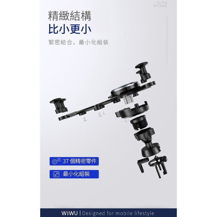 適用各種出風口~WiWU PL100 車用支架 4~6吋皆可使用! 重力支架