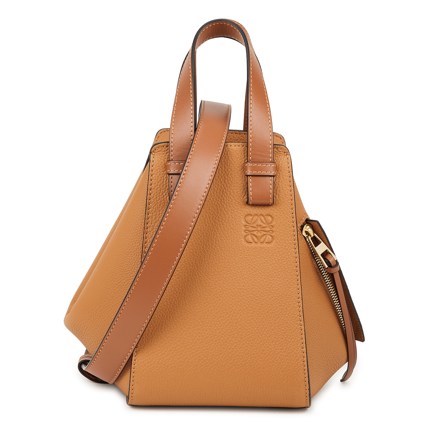 Loewe Hammock Leather Cross-body Bag - Caramel