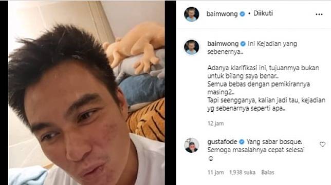 Baim Wong Akhirnya Minta Maaf ke Kakek Suhud