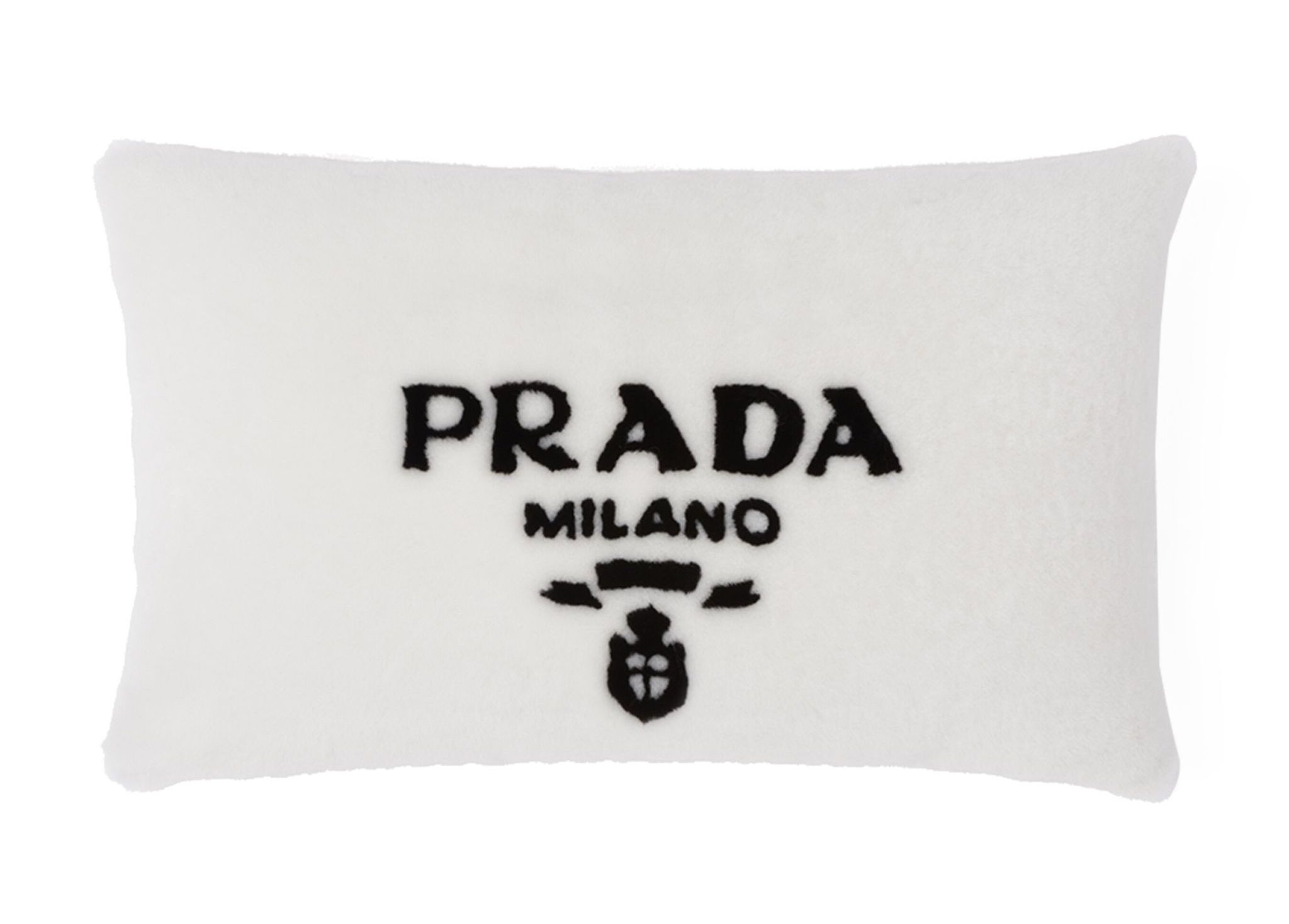 PRADA Sheepskin Logo Pillow