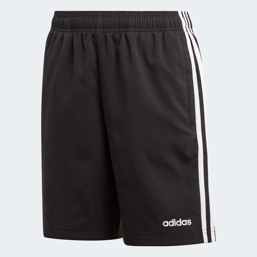 ADIDAS ESSENTIALS 3-STRIPES 童裝 大童 短褲 休閒 慢跑 透氣 舒適 黑【運動世界】DV1790