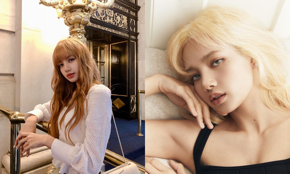 BLACKPINK Lisa經典髮型1：淺金色長髮