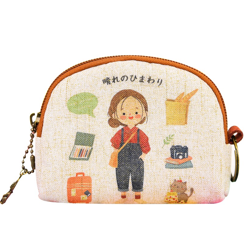 品牌: other/其他 質地: 麻 閉合方式: 拉鍊 風格: 日韓 流行元素: 印花 顏色分類: 旅行女孩 養樂多女孩 甜甜圈女孩 和服女孩 熊貓 蜜桃女孩 萌寵女孩 元氣滿滿 鯛魚燒 小熊女孩 櫻