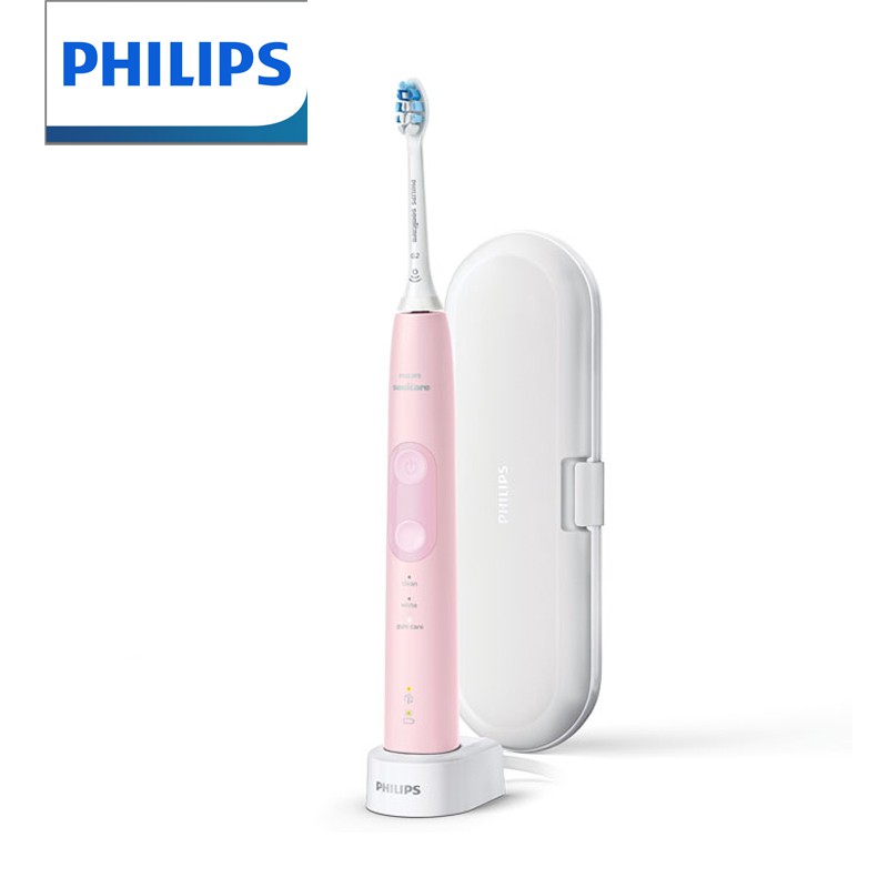 飛利浦Sonicare榮獲2018年康健雜誌『信賴品牌讀者票選』電動牙刷類第一名【PHILIPS飛利浦】Sonicare 智能護齦音波震動牙刷/電動牙刷 HX6856/12 (甜玫粉)商品特點■31,