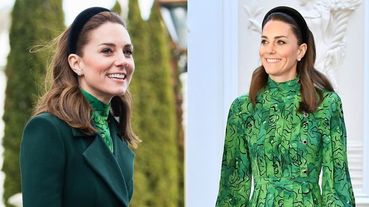 英國皇室的時尚外交翹楚！凱特王妃出訪「翡翠之島」示範最時髦的綠色系穿搭