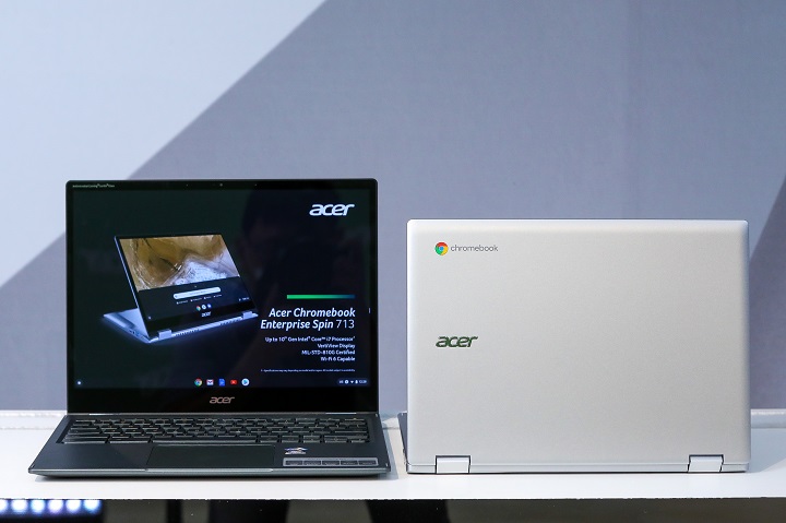 Acer Chromebook Spin 713 與 311 可翻轉設計，符合 Project Athena 驗證