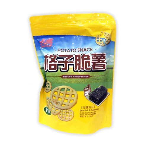 卡滋格子脆薯-海鹽海苔