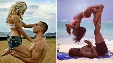 情人節放閃的 10 種超難拍照姿勢！最後一項根本超越人類了吧！