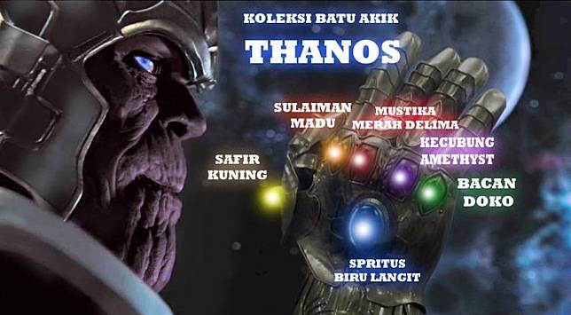 Cocoklogi Infinity Stones dengan batu akik ini bikin tersenyum kecut