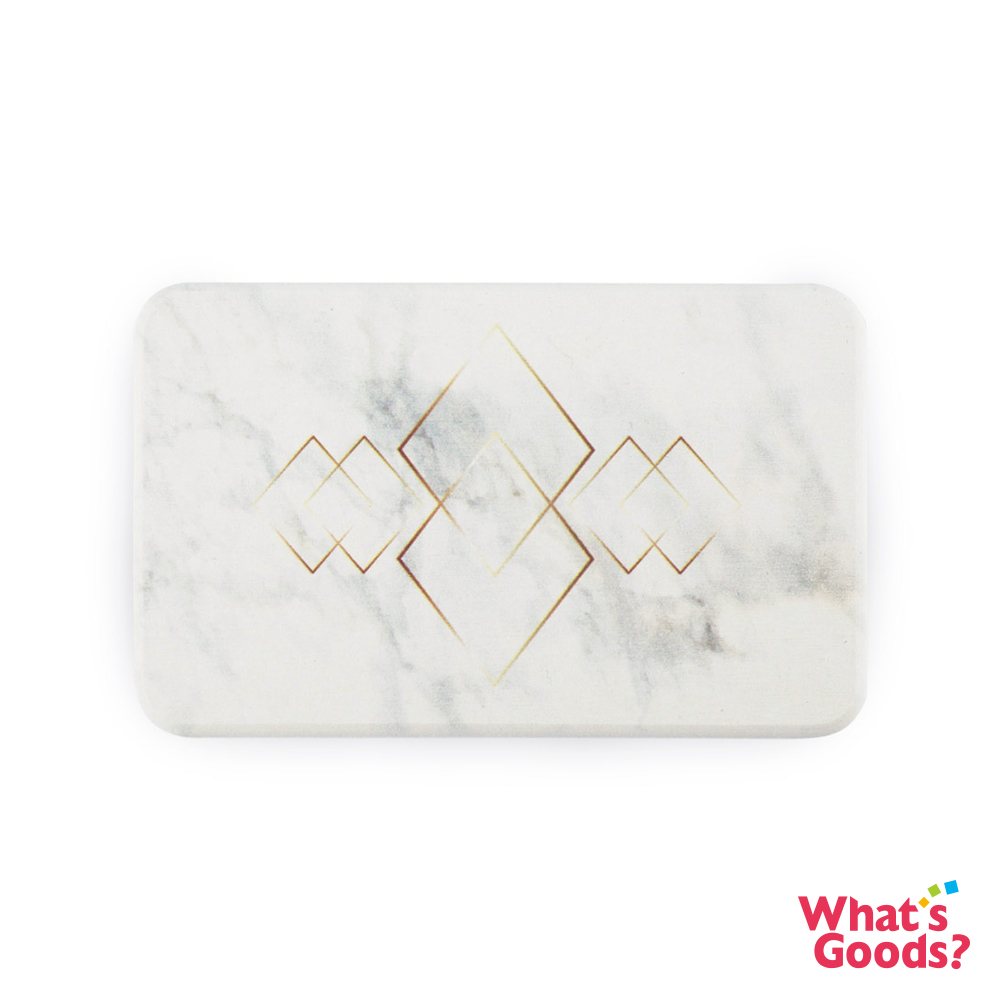 廠商配送 大理石紋珪藻土肥皂墊/杯墊(菱形白)