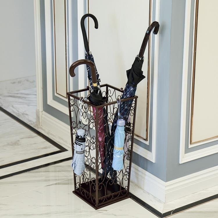 雨傘架 家用雨傘架鐵藝創意辦公雨傘桶放掛折疊雨傘收納桶酒店門口瀝水架