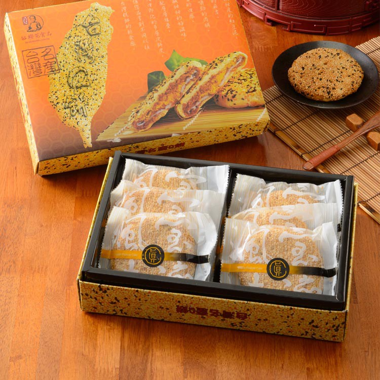 【紅櫻花】台灣Q餅禮盒 - 素Q餅 (6入/盒)