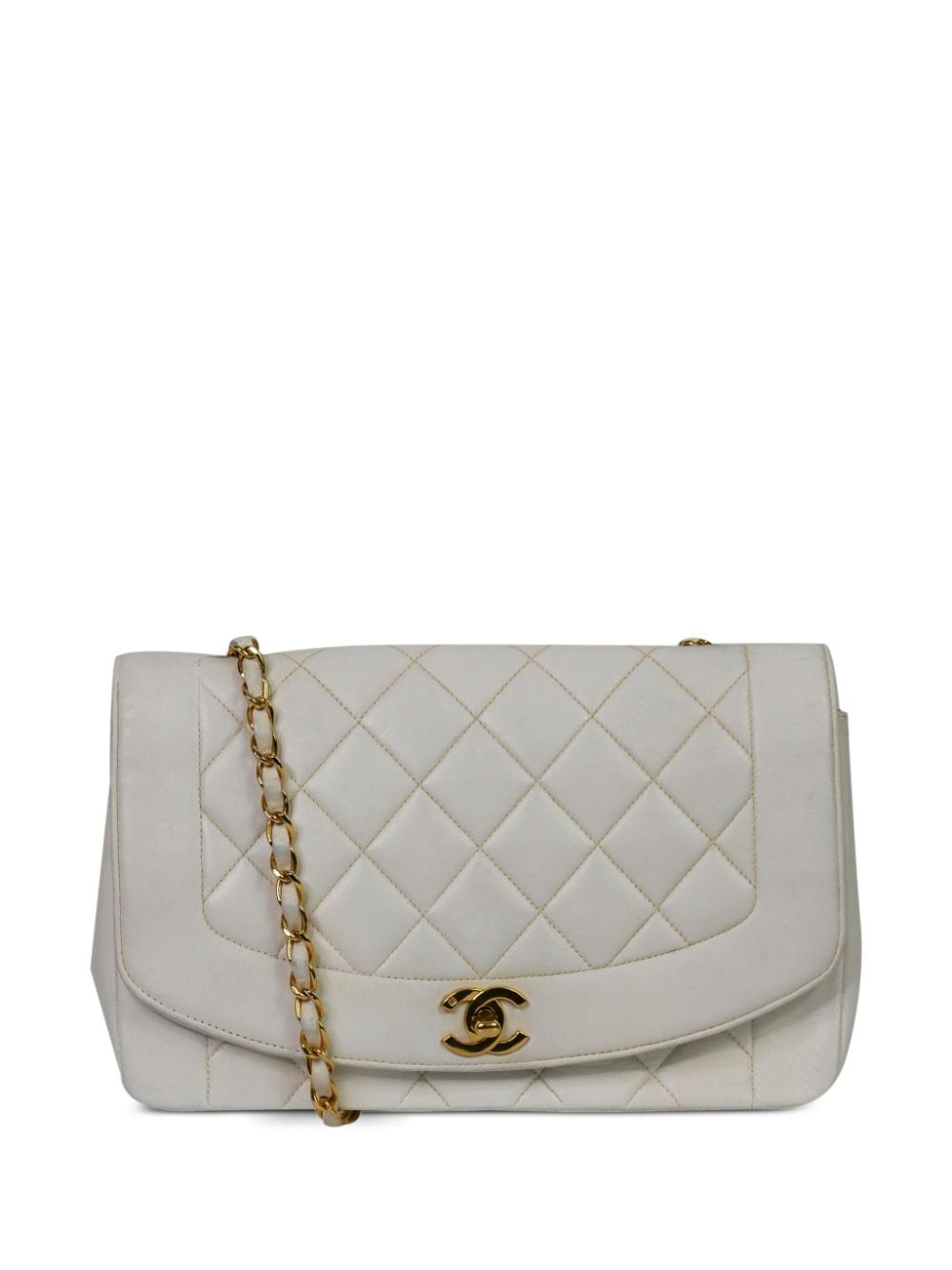 CHANEL Pre-Owned - 1991 Diana shoulder bag - women - Leather - One Size - White