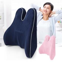 ◎超細纖維，觸感柔順|◎精選柔彩色系 久坐必備單品|◎適用於臥房客廳等居家空間種類:腰靠墊/靠枕功能:背靠,腰靠造型:造型花色圖案:素色顏色:粉紅色系,藍色系表布主材質:棉枕心主材質:記憶棉材質說明: