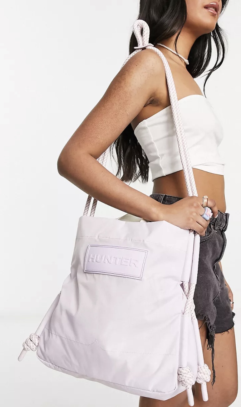 Hunter travel ripstop beach bag in lilac