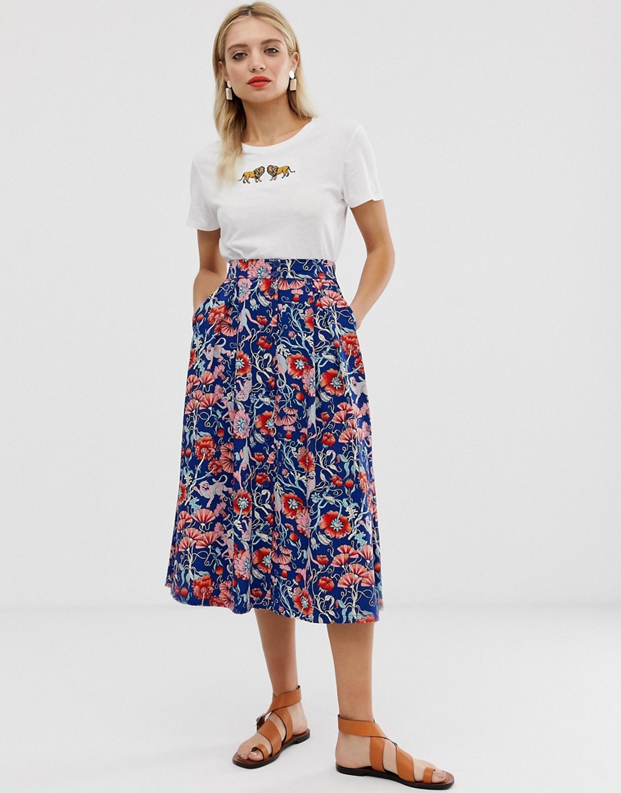 Skirt by Monki For your daytime thing High rise Button placket Side pockets Regular fit Just select 