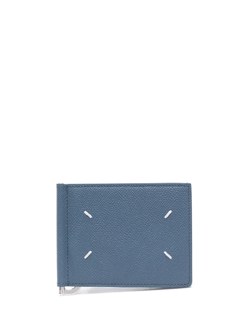 Maison Margiela - four-stitch logo bi-fold wallet - men - Leather - One Size - Blue