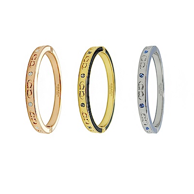 COACH 時尚高質感雙色C字樣手環