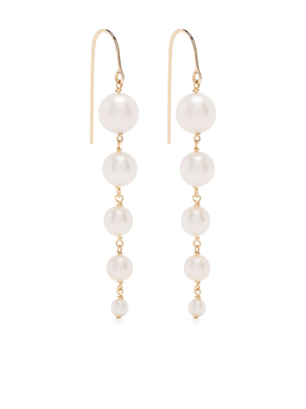 Poppy Finch - 14kt yellow gold pearl drop earrings - women - 14kt Yellow Gold - One Size
