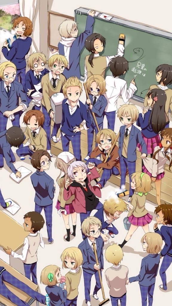 学パロ APH緩也‼️