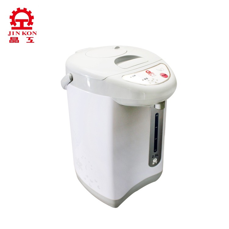 晶工牌2.5L氣壓式電熱水瓶 JK-3525商品特色 :◆304不鏽鋼內膽，清洗更方便◆氣壓給水方式◆再沸騰鍵設計，可去除氯味◆具防乾燒功能，安全有保障◆360度旋轉底座設計◆符合國家最新能效規範商品