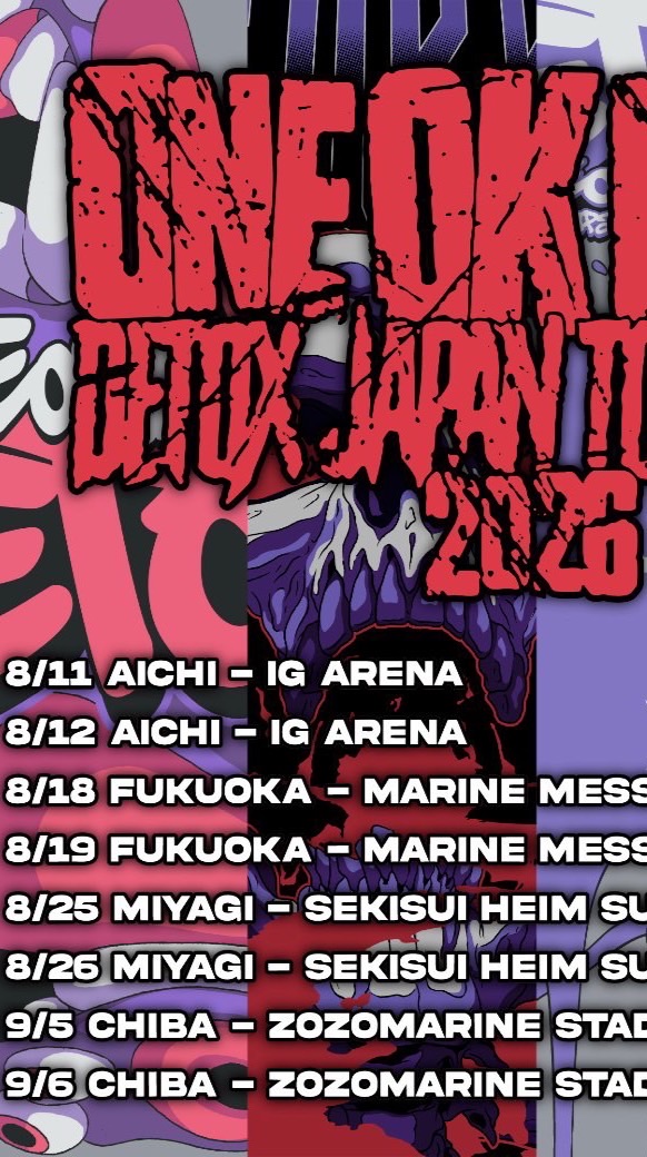 ONE OK ROCK DETOX JAPAN TOUR FINAL 2026