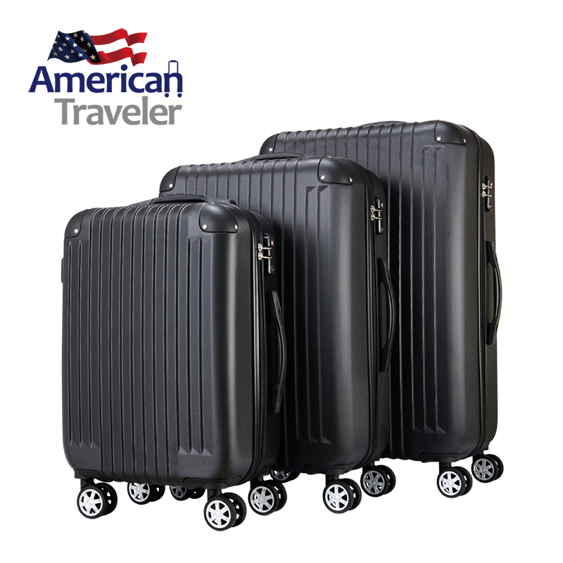 ~American Traveler 全新升級版~ ＊高韌性ABS，輕薄質地軟，韌性強不破箱 ＊防刮耐磨菱紋設計，不怕磨損 ＊超輕量，旅行無負擔 ＊多段式加粗金屬拉桿，堅固耐用 ＊國際通用TSA海關密