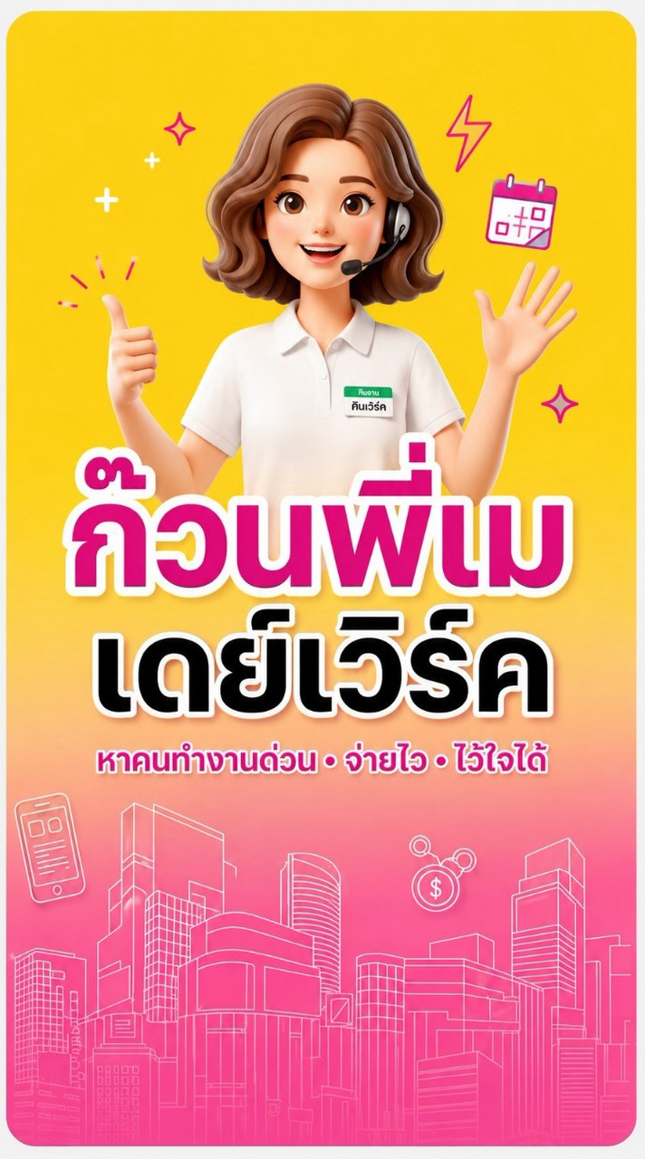 พี่เมชวนทำงานด่วน(พูลรับงานเสิร์ฟ-บริการ ,ล้างจาน)