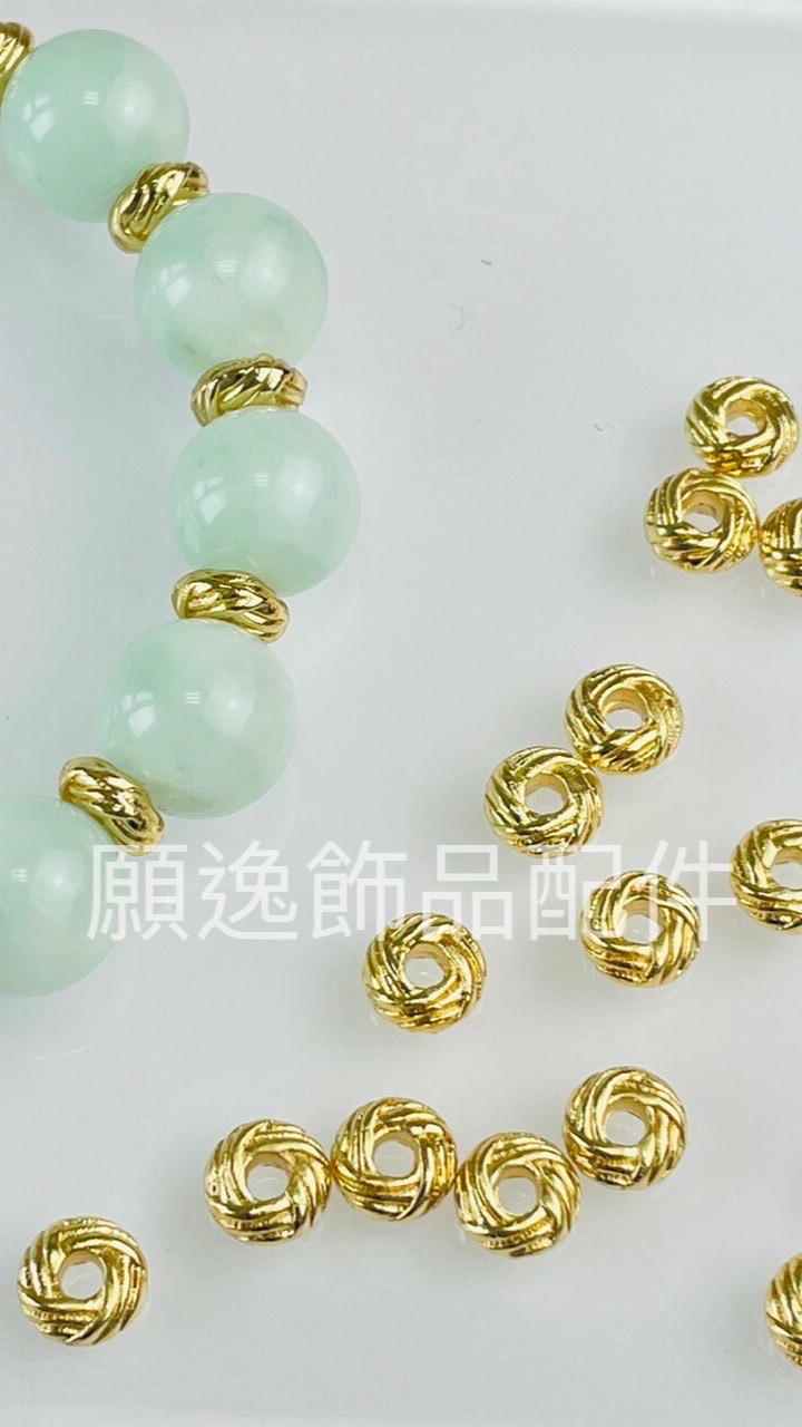 願逸水晶飾品配件手作DIY材料 <飾品配件/18K 14K隔珠/龍蝦扣/花托 > 台灣批發