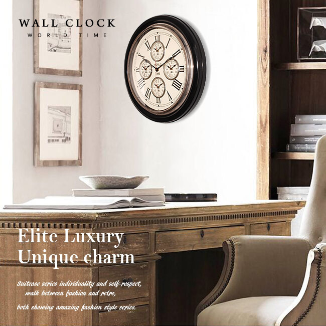 【THE KINGS】源於於1987年，經歷了近30年歷史的優雅沉澱 ISO＆SA8000品質管理，保證的服務和最高標準的承諾 精緻機芯*5台灣製造，可壁掛做為陳設，1主指針4世界時區 鋁合金mix黃