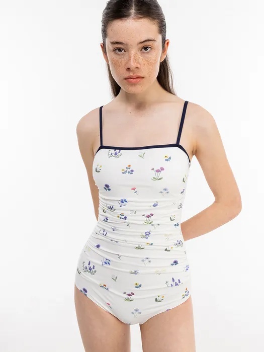 THE CENTAUR Flower Shirring Swimsuit