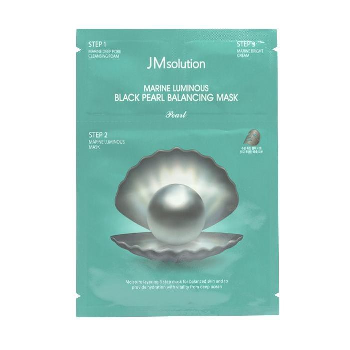 韓國 JMsolution 海洋珍珠平衡角質調理黑面膜(單片)全新正品內含滿滿的精華液，面膜紙超服貼86SHOP《86小舖 唯一官方賣場》出貨部份為3~7天(不含假日、國定假日)【可下單選項皆為現貨，