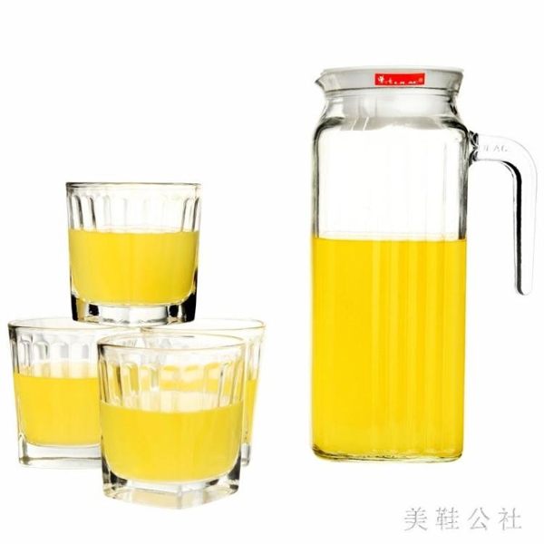 家用玻璃冷水壺套裝 飲料果汁壺涼白開水大容量涼水壺 CJ4608『美鞋公社』