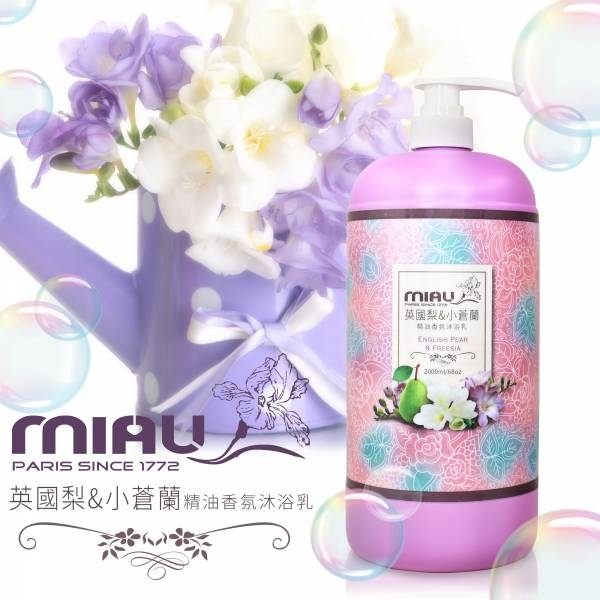 MIAU英國梨&小蒼蘭精油香氛沐浴乳2000ml(6入)