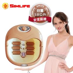 ◎SPA震動氣泡功能，按摩你雙腳|◎底部六顆滾輪刺激穴道|◎置物盒讓你方便加入藥草泡腳商品名稱:SimLif陶瓷加熱12種高強功能SPA泡腳機(足浴/足療/美腿機)-拿鐵咖品牌:SimLife種類:泡