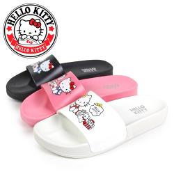 ◎三麗鷗授權正版商品|◎防水材質，雨天、海邊不怕濕|◎平底設計，行走無負擔好輕鬆品牌:HELLOKITTY定位:流行品牌種類:拖鞋適用性別:女生尺寸:23.5cm,23cm,24.5cm,24cm版型