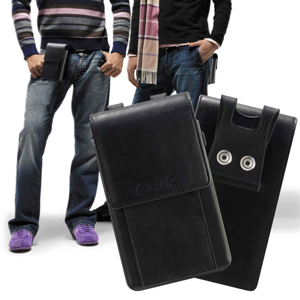 5吋手機和5.8吋手機各一隻，與三張卡片 輕薄耐用皮帶扣 齒型自由調整設計 隨重量電話長度 大容量好配置可放雙手機或行動電源 減震軟質TPU背掛.舒服耐用不會感到不適 優質真皮SGS防刮測試更防刮 雙